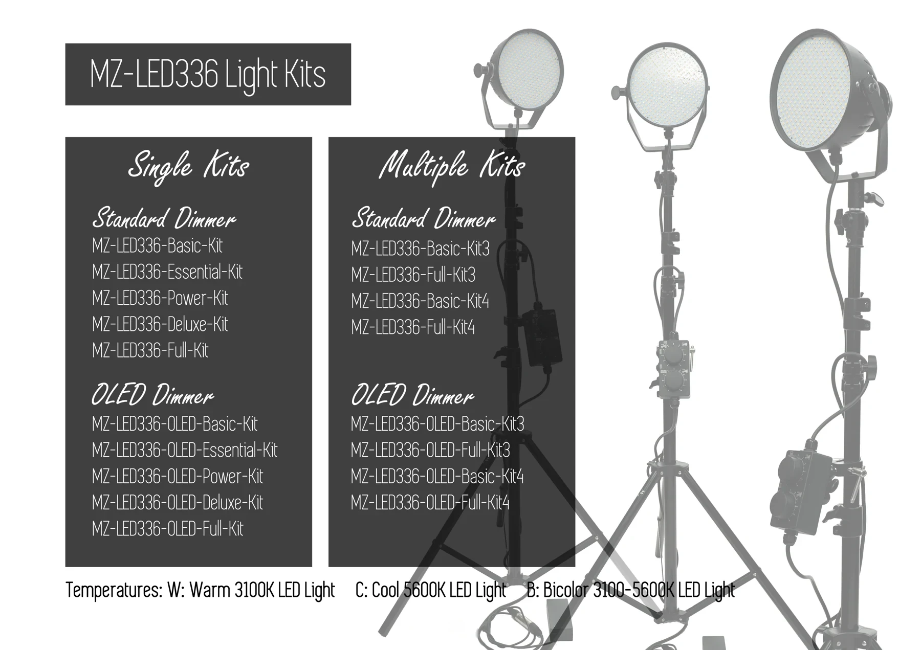 Single-Model Light Kits — light kits3 336
